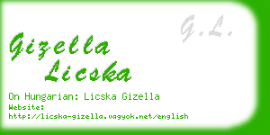 gizella licska business card